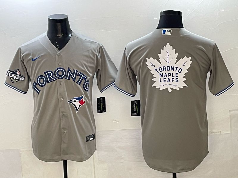 Men 2025 Nike Toronto Blue Jays Blank Grey Game MLB Jersey 01->toronto blue jays->MLB Jersey